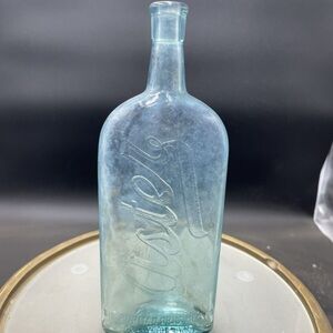 Vintage Blue Glass Bottle